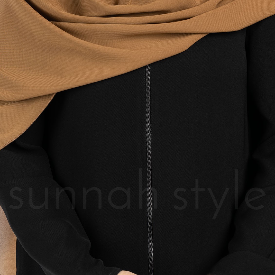Sunnah Style Essentials Full Zip Abaya Black Slim